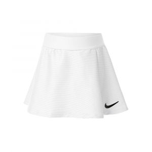 Nike DF Victory Flouncy Jupe de Tennis, Blanc/Noir, Taille Unique Mixte Enfant