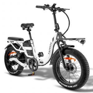Vélo Électrique Fafrees F20 X-Max Autonomie 140km Moteur 750w Double Suspension 20 Pouces Fat Bike Batterie 48v30ah Blanc