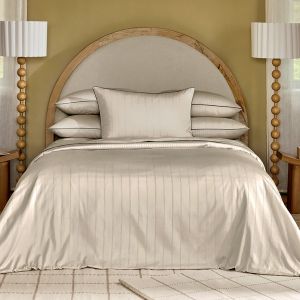 Anne de Solène Housse de couette satin beige 200x200 cm
