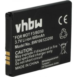 Vhbw Batterie compatible avec avm FritzFon C4, C5, EM25, EM325, M2, M325, mt-f t&eacute;l&eacute;phone fixe sans fil (600mAh, 3,7V, Li-ion)