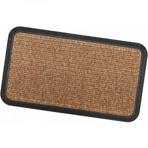 Paillasson d'entrée antidérapant, résistant, absorbant, tapis en caoutchouc, séchage à pas, modèle WEST 25 x 60 cm, beige