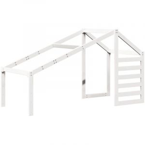 VidaXL Toit de lit pour enfants blanc 198x87x113 cm bois de pin massif Blanc
