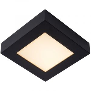 Lucide BRICE-LED - Plafonnier Salle de bains - LED Dim. - 1x15W 3000K - IP44 - Noir