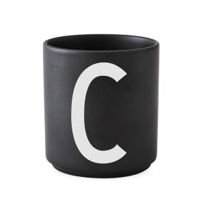 Image de Design Letters AJ Mug Porcelain Black C black / white