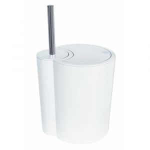 Image de Spirella Poubelle & Porte balai PP 6L SUN & MOON Blanc