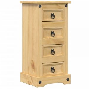 VidaXL Table de chevet Corona 35x32,5x74 cm bois de pin massif, meuble de chevet, table d'appoint, armoire de lit, armoire de chevet, table de nuit