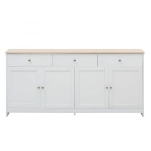 Bureau pliant d'angle rustique style industriel 120x120cm
