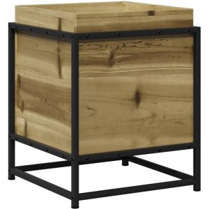 Helloshop26 - Jardinière bac lit surélevé plantes fleurs terrasse jardin 40 x 40 x 50 cm bois de pin imprégné marron