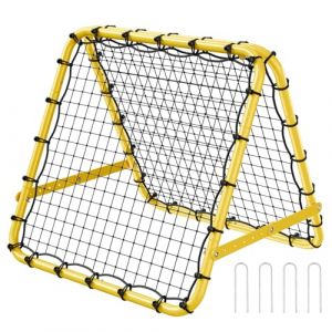 VEVOR Filet de Rebond de Football, 101,6 x 89,9 x 94 cm, rebondisseur pour entra&icirc;nement Football Portable, Tube en Fer, Filet de But &agrave; Angles enti&egrave;rement r&eacute;glables, &eacute;quipement pour Enfants, Tous &acirc;ges