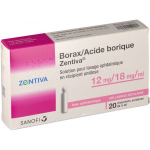 Sanofi Borax/Acide borique Zentiva - 100 ml Solution ophtalmique