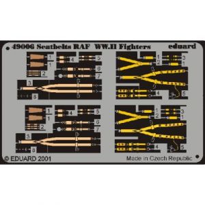 Eduard MAQUETTE SEATBELTS RAF WW II COLOR1/48 49006
