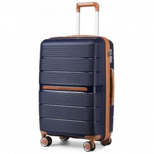 Valise de Voyage à roulettes Pivotantes, 55cm Bagage à main cabine, Valise Rigide Enregistrement en Polypropylène, 36L, Marine