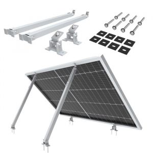 Nuasol - Lot de 2 supports de centrales électriques de balcon Support de panneau solaire réglable pour installations photovoltaïques Angle
