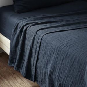 Drap plat gaze de coton uni 270x300 cm