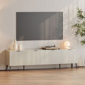 Meuble TV Nand 180 x 35 x 51 cm couleur sable [en.casa]