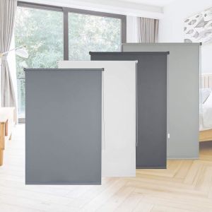 EUGAD Store Enrouleur occultant sans perçage,Store Isolation Thermique avec revêtement,80x210cm,Gris foncé