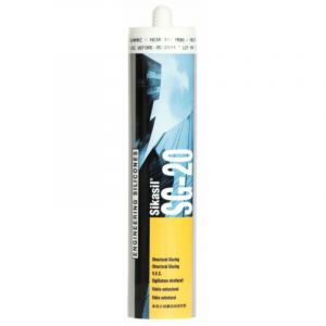 Sika Mastic Silicone pour le Collage et L'étanchéité de Vitrage sil SG-20, 300 ml, Blanc (Réservé aux Professionnels)