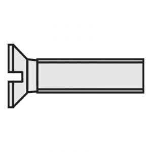 Toolcraft Vis à tête conique plates polyamide DIN 963 M6 x 40 mmx40 mm 10 pc(s)