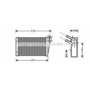 Image de Ava Quality Cooling Radiateur de chauffage RENAULT CLIO (247RT6228)