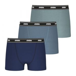 Athena My Petits Prix LC08 sous-vêtement, Uni Bleu Marine-Uni Bleu Gris-Uni Vert Gris_Ceint. Noire, 12 Ans Garçon