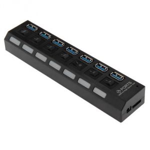 HUB 7 Ports USB 3.0 en ABS avec Interrupteur