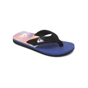 Quiksilver Tongs Molokai Layback Youth pour gar&ccedil;on - Blue Blue Orange, 36 EU