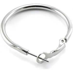 Boucles d'oreilles créoles - argenté - 4 pièces - inoxydable