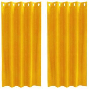 VidaXL Rideaux 2 pcs Jaune moutarde 140 x 175 cm Velours