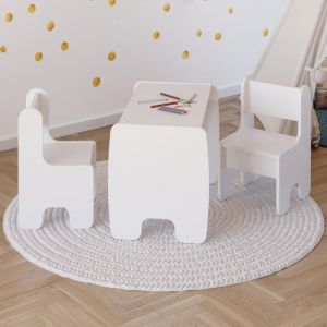 Ensemble table et chaises enfant blanc