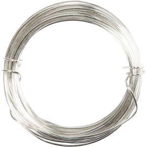 Creotime Fil métallique - Argent - 0,4 mm x 20 m