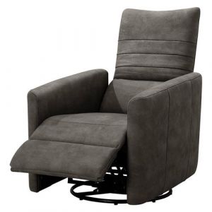 Altobuy ERBA Fauteuil Relax Manuel PushBack Tissu Gris Fonc&eacute;