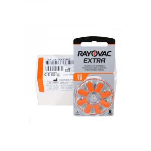 Rayovac Piles auxiliaires auditives Haute Puissance Zinc-air, 1 carte de 8 piles - lot de 10 pieces (13AUX-8XEMF pack)