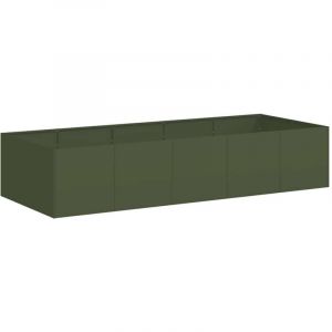 VidaXL Jardinière vert olive 200x80x40 cm acier