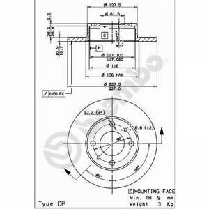 Image de Brembo 2 Disques de frein 08.3636.10