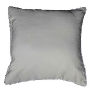 Image de Douceur D'INTERIEUR Cdaffaires Coussin passepoil 40 x 40 cm polyester uni platine Gris