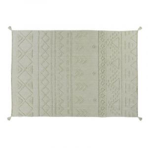 Lorena canals Tapis coton lavable Tribu olive - 200 x 300 cm