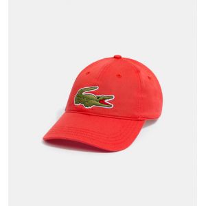 Lacoste Casquette Big Croco coton organique Rouge - Couleur Rouge - Taille Taille unique