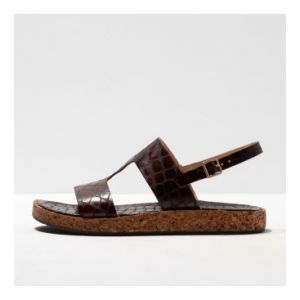 Neosens Pour femme. Sandales en cuir Fantasy Alligator Wax Brown Tarda