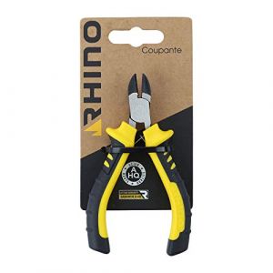 Rhino Mini pince coupante diagonale, mini pince coupante de côté 110 mm universelle - fabriqué en acier haute qualité - longue
