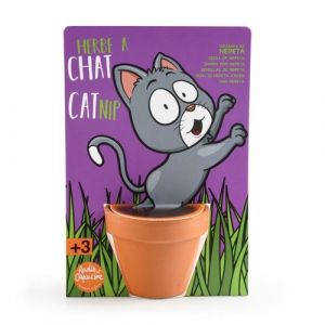 Radis et capucine Herbe à chat - carte avec pot