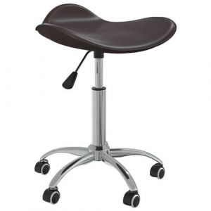 VidaXL Tabouret de salon et spa Marron Similicuir