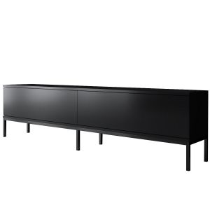 Habitat et Jardin Meuble TV en bois "Lord" - 180 x 30 x 47 cm - Noir