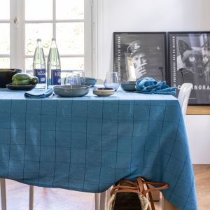 Blanc Cerise Nappe en lin et coton 160x350cm Eau De Fonte