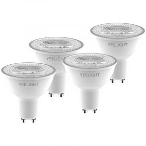 Xiaomi Yeelight YLDP004 W1 GU10 ampoule intelligente &agrave; intensit&eacute; variable Wi-Fi 4 pi&egrave;ces
