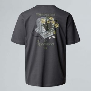 The North Face T-shirt Décontracté Connect Graphic Unisexe Anthracite Grey Taille S male
