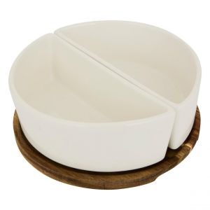 Service apéritif Elegance 3 pièces blanc
