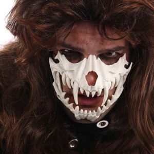 Ruedelafete Masque Fauve Squelette blanc