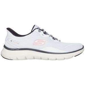 Skechers Baskets Flex Appeal 5.0 Easy Breezy pour Femme, Maille Blanche TPU Multi Trim, 37 EU