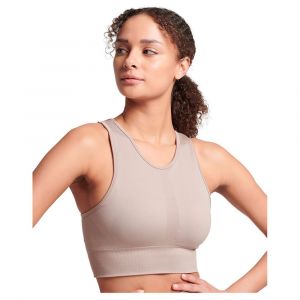Superdry Core Seamless Mid Impact Bra S Warm Grey