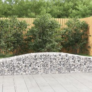 VidaXL Paniers à gabions arqués 5 pcs 400x50x40/60 cm Fer galvanisé